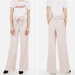 Express High Waisted Paper Bag Dress Pants